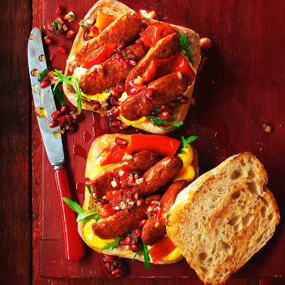 chorizo-and-red-pepper-sandwiches-with-pomegranate-relish-and-aioli